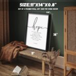 Three 11x14 inch black framed wall art pieces featuring Bible verses in a farmhouse style, displayed on a light-colored wall.