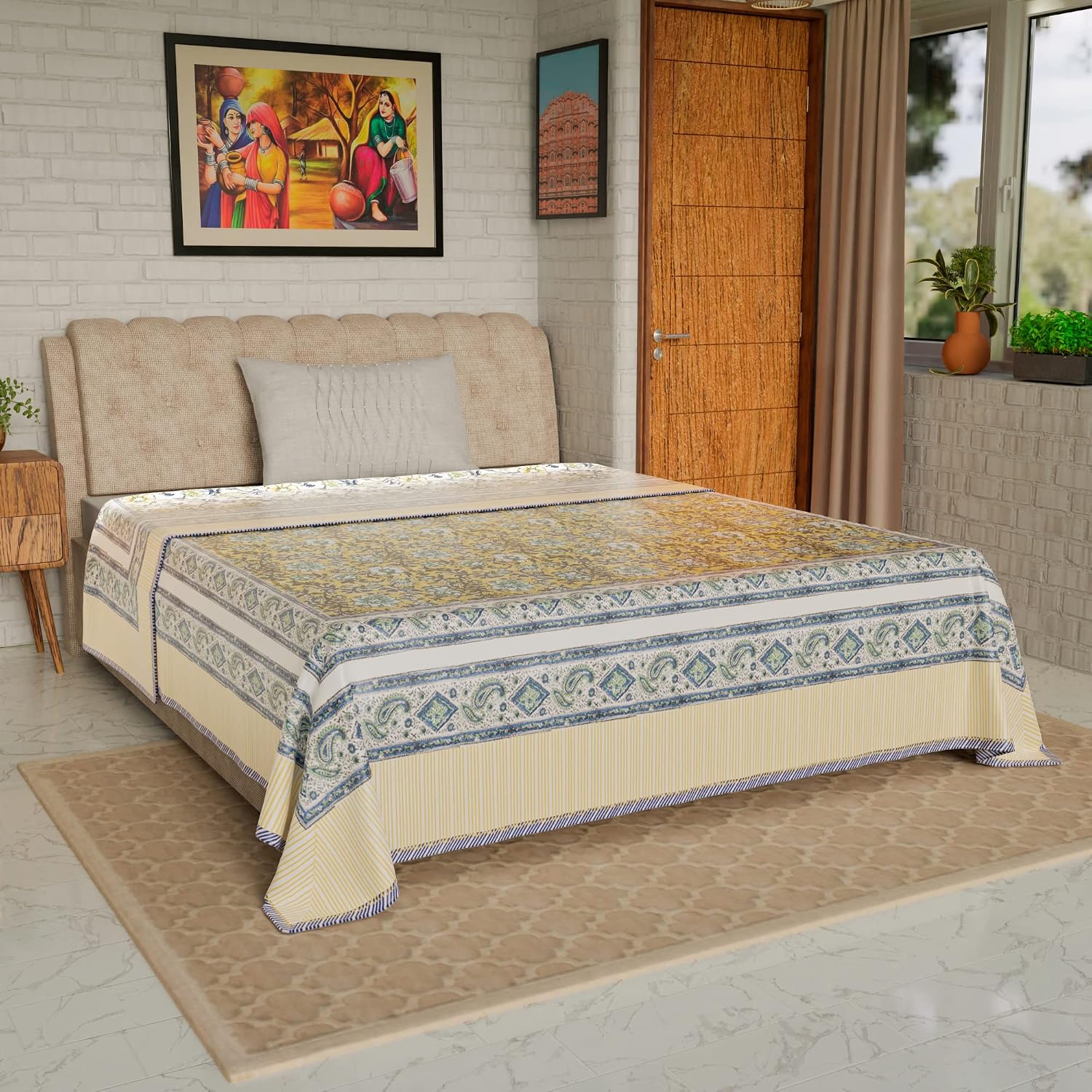Reversible Cotton Dohar, Single Bed, Lightweight